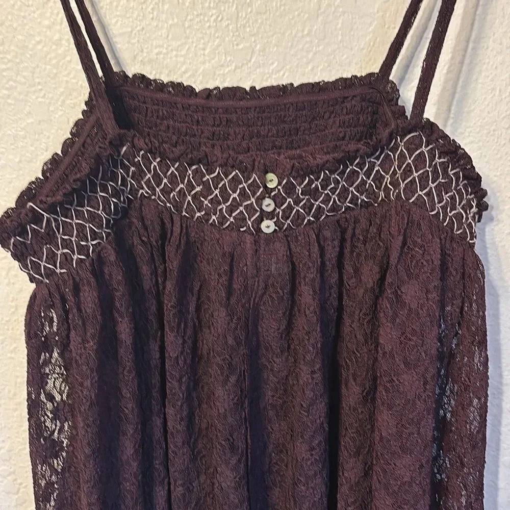 Free People Rule The World Lace Romper Large